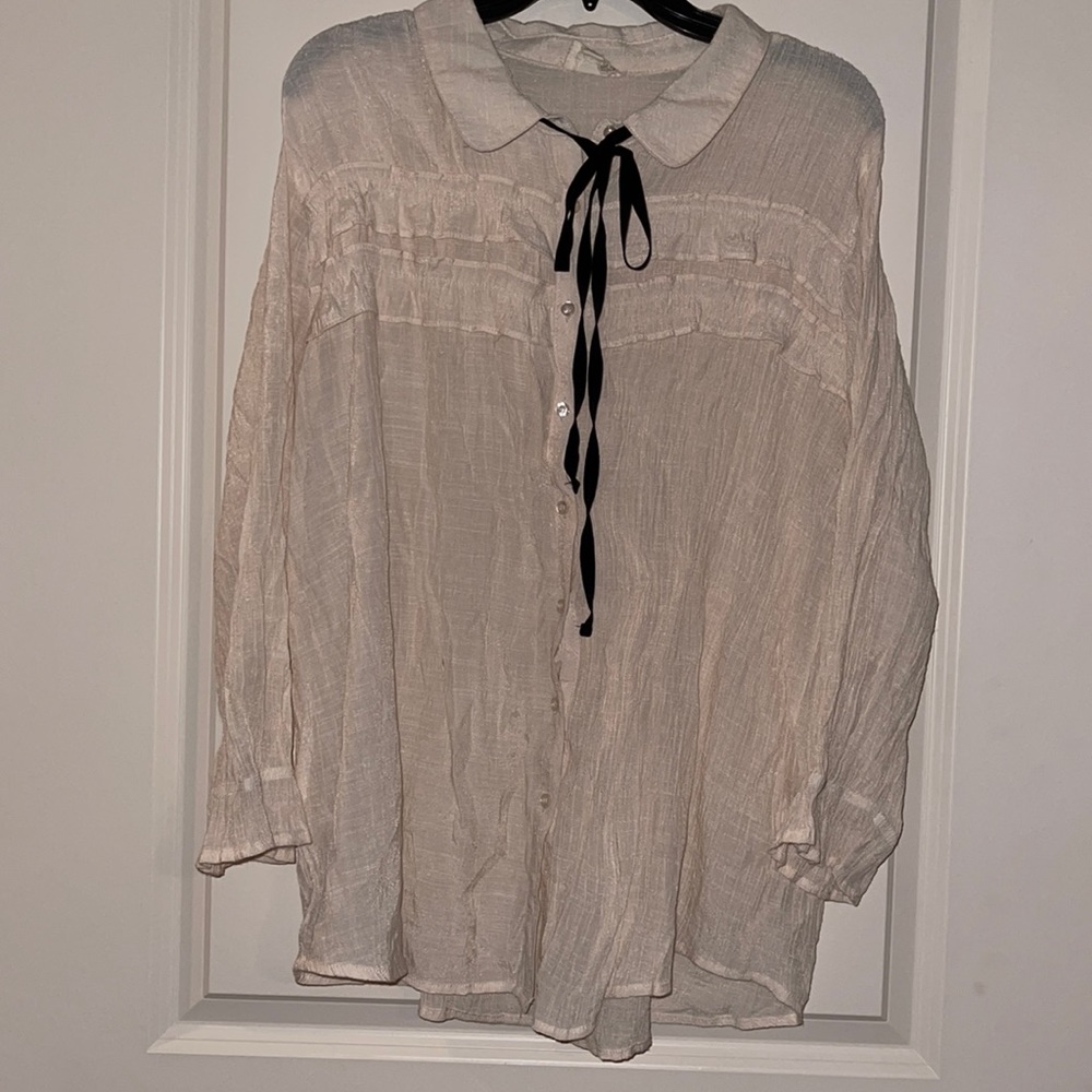 Cream and Black Blouse!